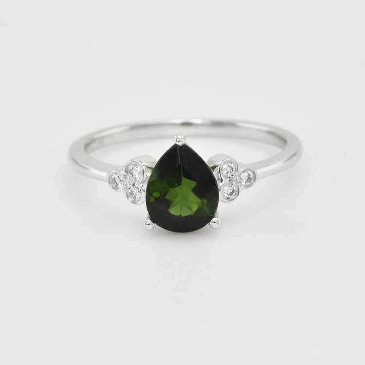 Prsteň s pear turmalínom 20713