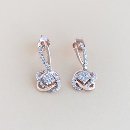 Prepletané náušnice s lab-grown diamantmi Earlene