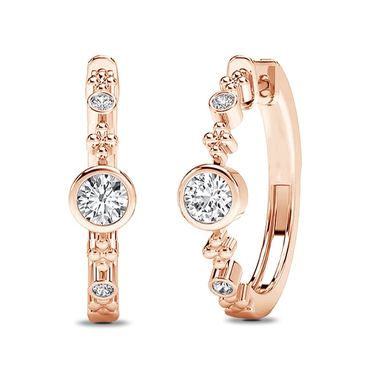 Zlaté krúžky zdobené diamantmi Nils 67254