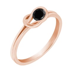 Zlatý prsteň s čiernym diamantom Bryn