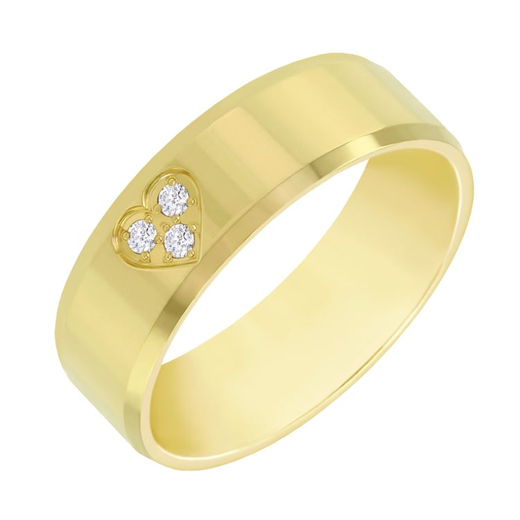 Svadobná obrúčka s diamantovým srdcom 60534
