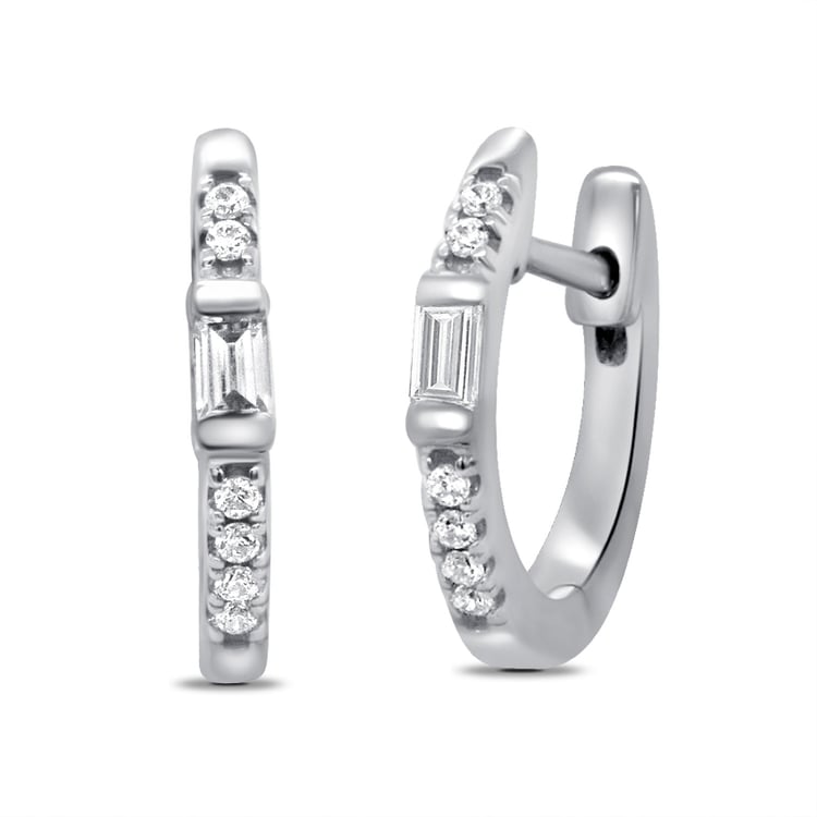 Zlaté kruhové náušnice s diamantmi Iker 67246