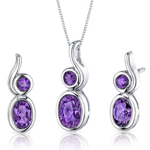 Strieborná kolekcia s amtystmi