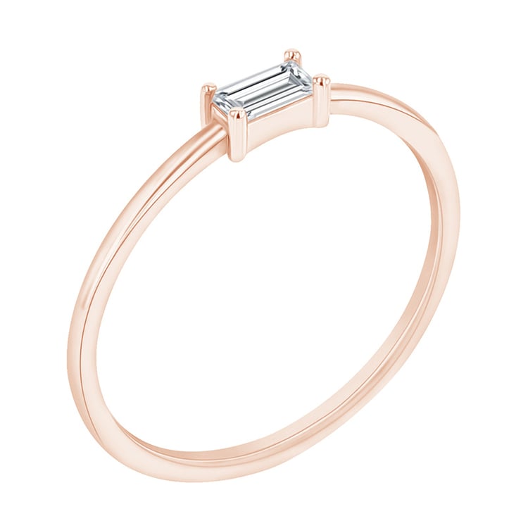 Prsteň s baguette moissanitom Kumar 112325