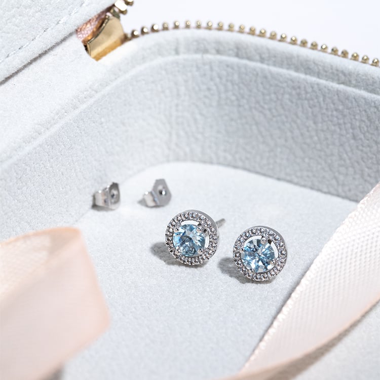 Akvamaríny a topásy v zlatých náušniciach Lutfi 125345