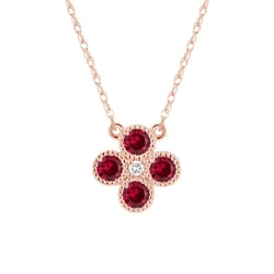 Rubínový náhrdelník s diamantom Emely