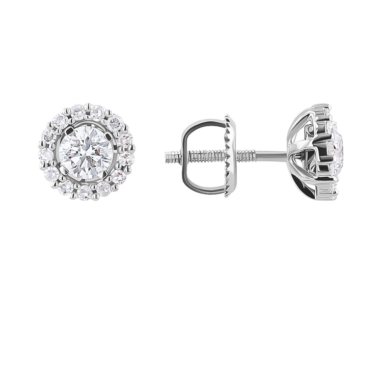 Zlaté náušnice 2v1 s IGI certifikovanými 0.30ct lab-grown diamantmi Fendi 130870