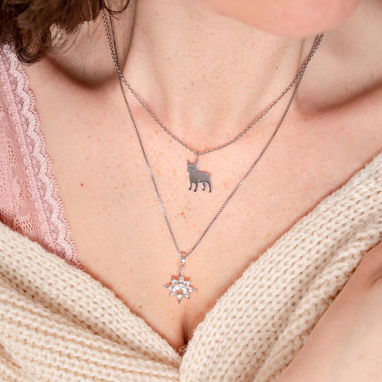 Prívesok v tvare psa s gravírom French Bulldog 118311