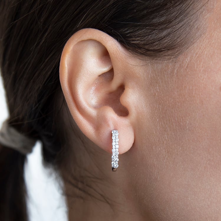 Kruhové náušnice s lab-grown diamantmi Barnett 110837