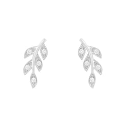 Diamantové náušnice v tvare lístkov Myrta