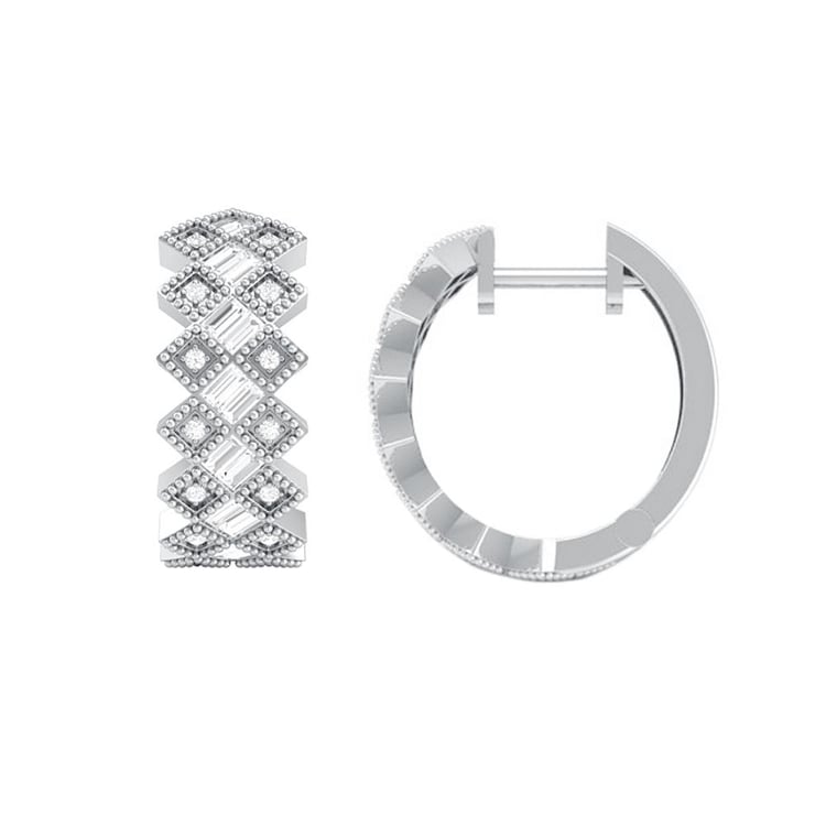 Strieborné kruhové náušnice s diamantmi Helle 160254