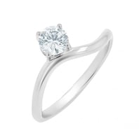 Zásnubný prsteň s moissanitom s výberom veľkosti Lyra