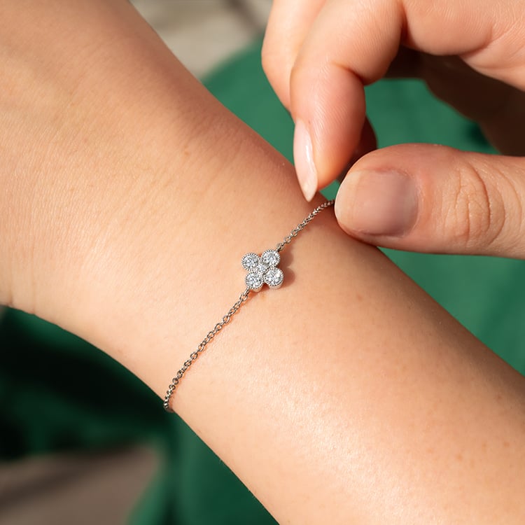 Moissanitový náramok s diamantom Reith 143886