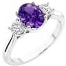 Zásnubný prsteň s ametystom a lab-grown diamantmi Brink