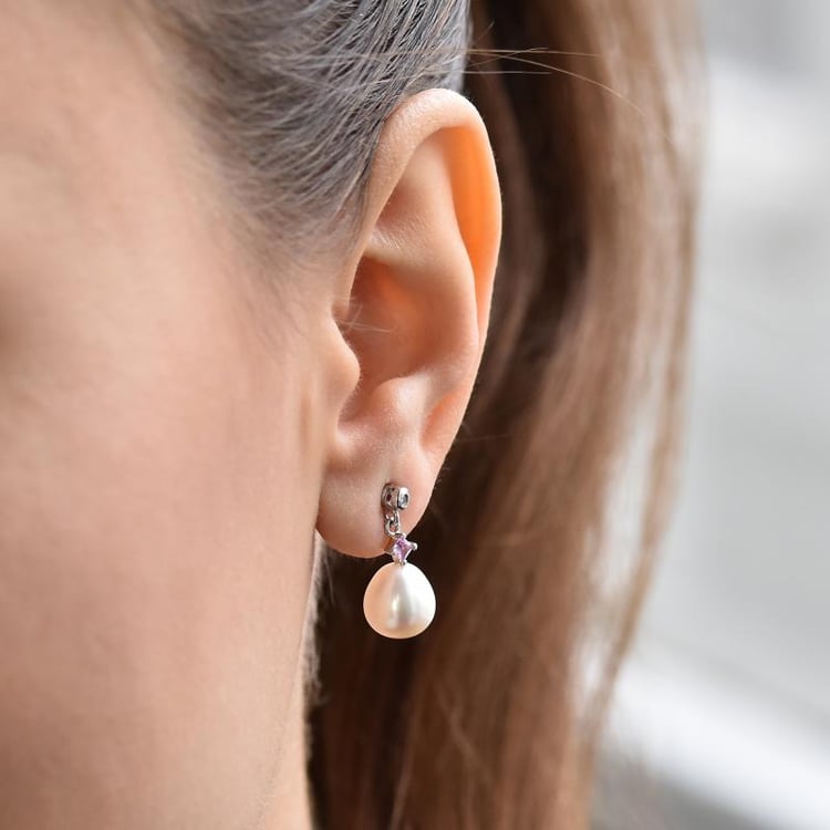 Zafírové náušnice s perlami 2325