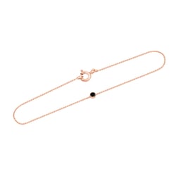 Zlatý minimalistický náramok s čiernym diamantom Lepio