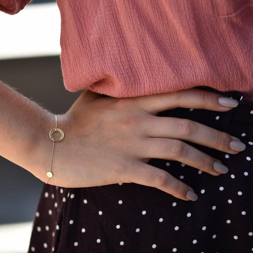 Strieborný fashion náramok s diamantom Vadelejka