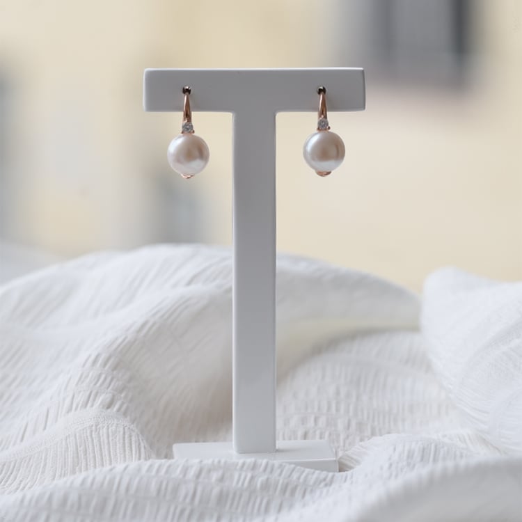 Pozlátené visiace náušnice 65327