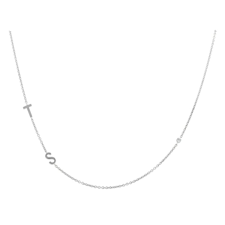 Náhrdelník s 2 písmenami vašej voľby a diamantom Lupe 145469