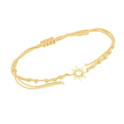 Strieborný povrázkový náramok so slnkom Soleil