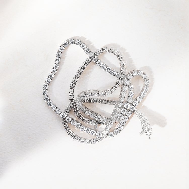 Zlatý tenisový náhrdelník s diamantmi Austin 141095