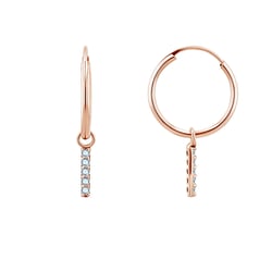 Zlaté visiace náušnice s modrými topásmi Christy