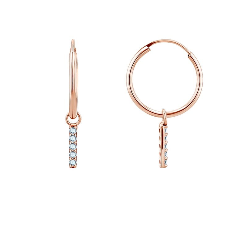 Zlaté visiace náušnice s modrými topásmi Christy 123958