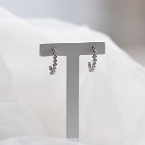 Zlaté náušnice s diamantmi Haimi