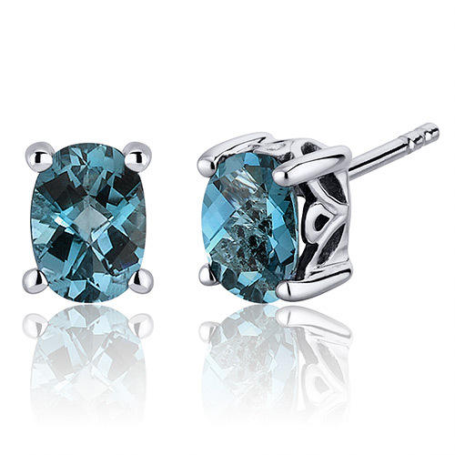 Topásové modré náušnice 3030