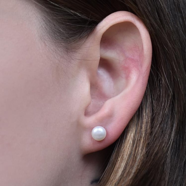 Strieborné perlové náušnice 2v1 26240