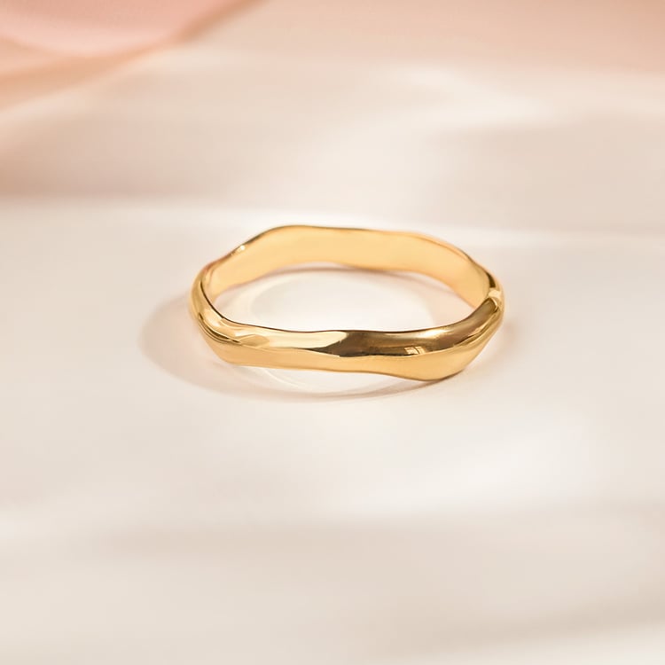 Nepravidelné zlaté svadobné obrúčky s diamantmi Parnell 156320