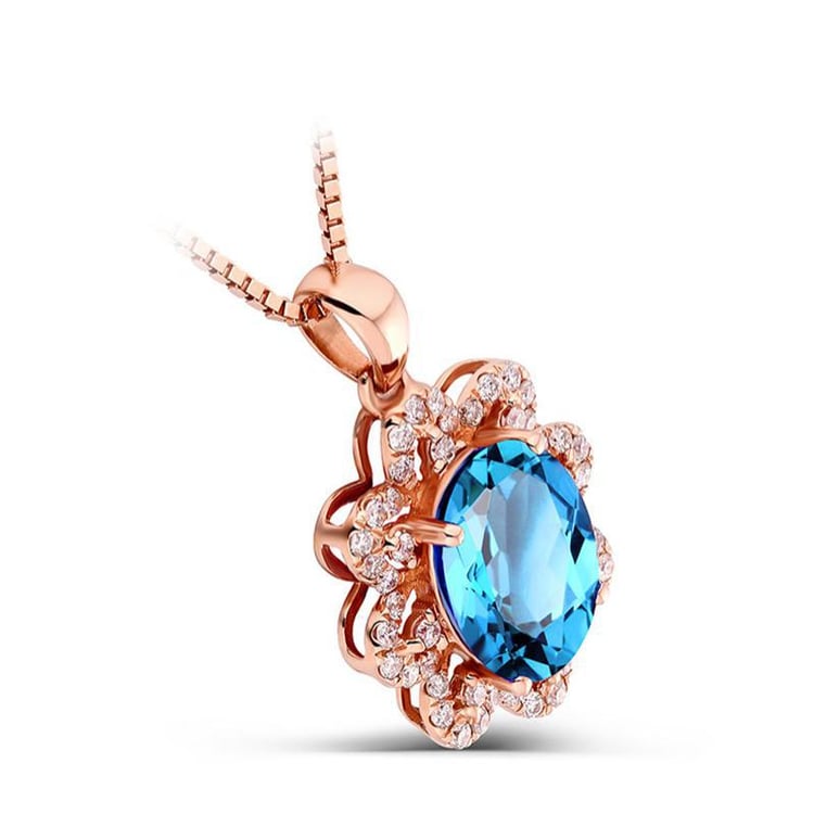 Zlatý topásový náhrdelník 9826