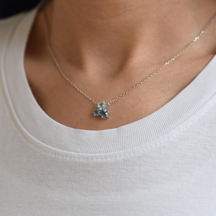 Topásový strieborný náhrdelník 17874