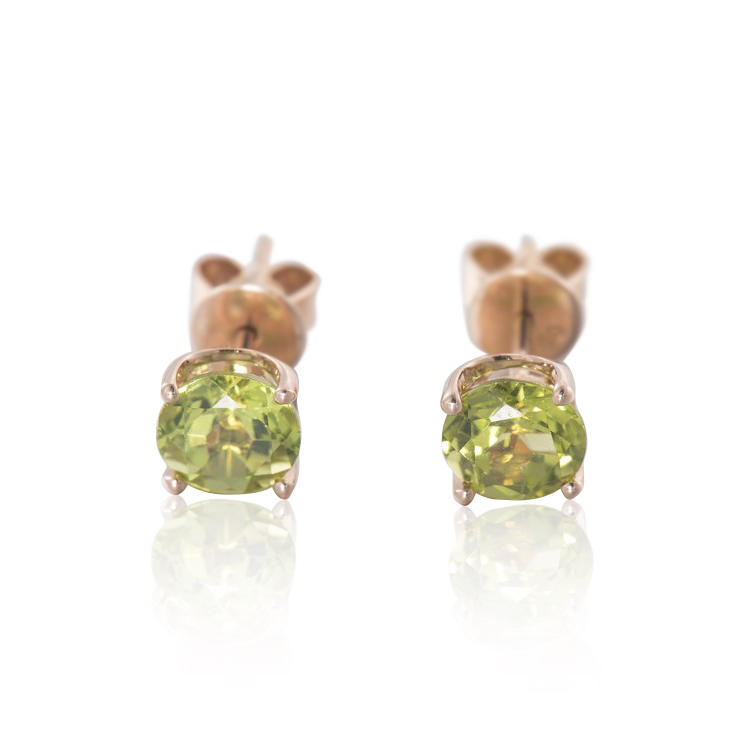 Olivínové zlaté náušnice