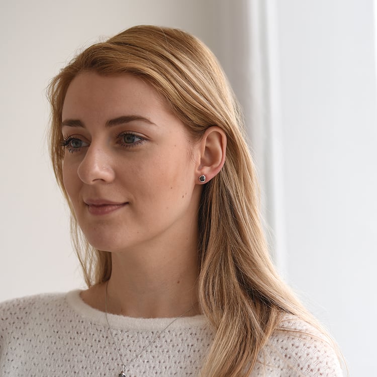 Zlaté náušnice s nebrúsenými diamantmi Emory 58503