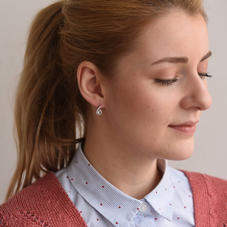 Strieborné náušnice so zirkónmi 60320