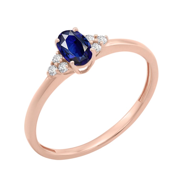 Zásnubný prsteň so zafírom a diamantmi Sheldo 151172