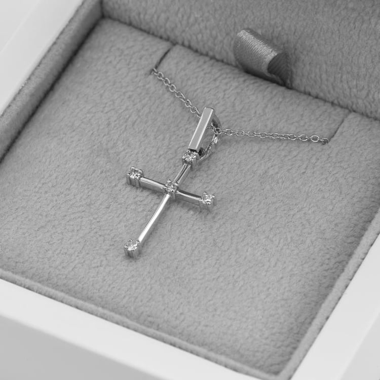 Zlatý krížik so zafírmi 50024