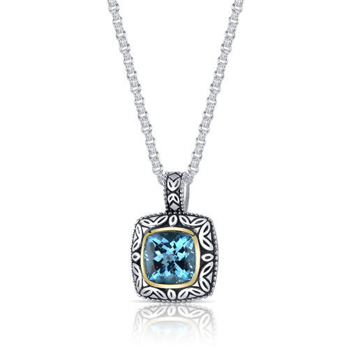 Strieborný náhrdelník s topásom 3329