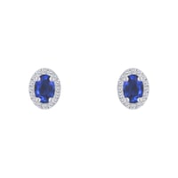 Zlaté náušnice so zafírmi a diamantmi Eleany