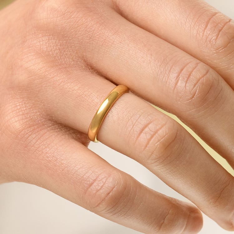 Pologuľaté svadobné prstene zo zlata Amma 156845