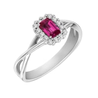Zlatý prsteň s emerald zafírom a diamantmi Hadar