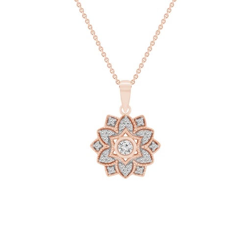 Zlatý kvetinový set šperkov s diamantmi Doriane