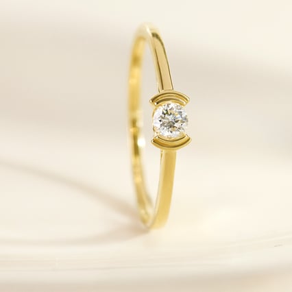 Minimalistický prsteň zo zlata s lab-grown diamantom Otto