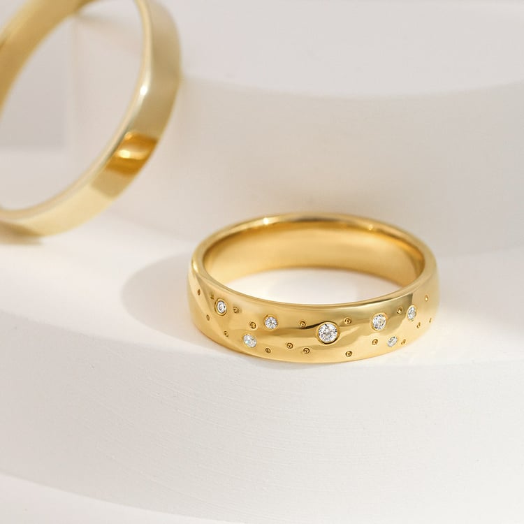 Zlaté svadobné obrúčky s diamantmi Berdy 156789