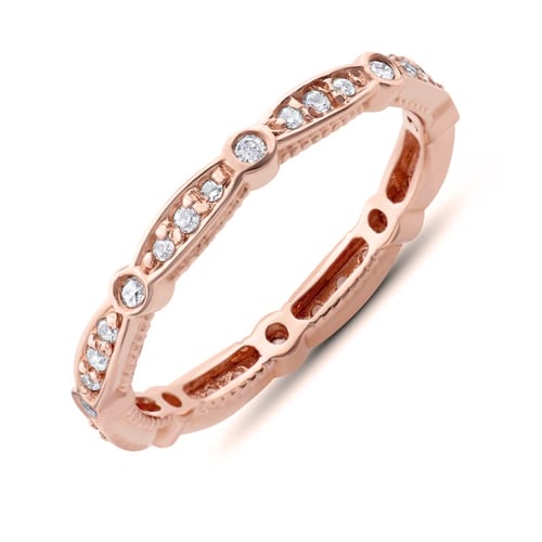 Eternity prsteň s lab-grown diamantmi a pánsky plochý prsteň Frost