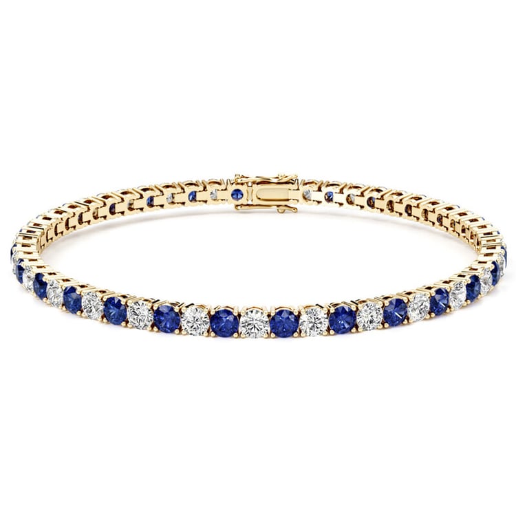 Tenisový náramok s lab-grown zafírmi a diamantmi Vekic