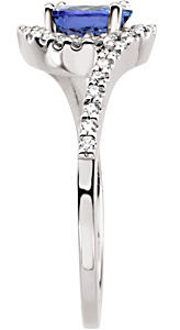 Prsteň s tanzanitom zlatý 471