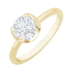 Zásnubný prsteň s half-bezel diamantom Agrippa