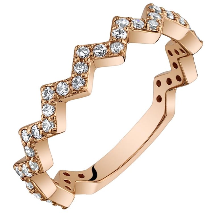 Strieborný eternity prsteň so zirkónmi